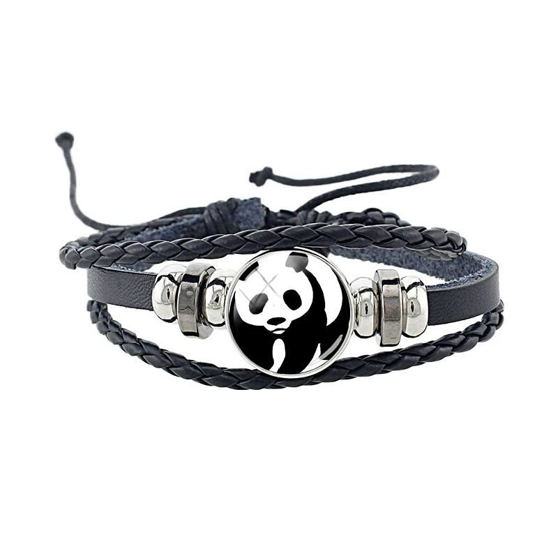 New Black Leather Cord Bracelet/Bangle For Woman Men Panda Bracelet Fashion Punk Lovers Jewelry Birthday Gifts boho jewelry
New Black Leather Cord Bracelet/Bangle For Woman Men Panda Bracelet Fashion Punk Lovers Jewelry Birthday Gifts boho jewelry