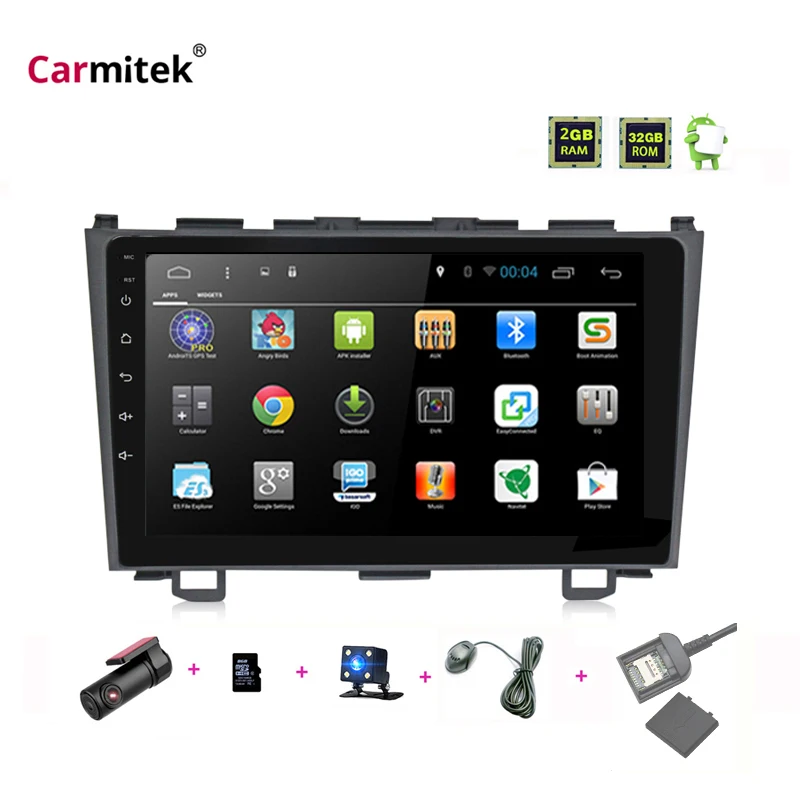 Автомагнитола с GPS навигацией для Honda CRV 2 din Android 9 1 2006 2007 2008 2010 2011 2012 мультимедийный