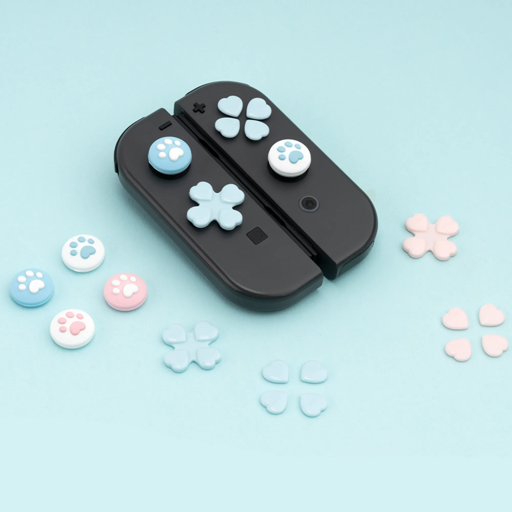 Кошачья лапа Love Thumb Grip Cap s и ABXY кнопки направления крышка для Nintendo Switch Joy Con