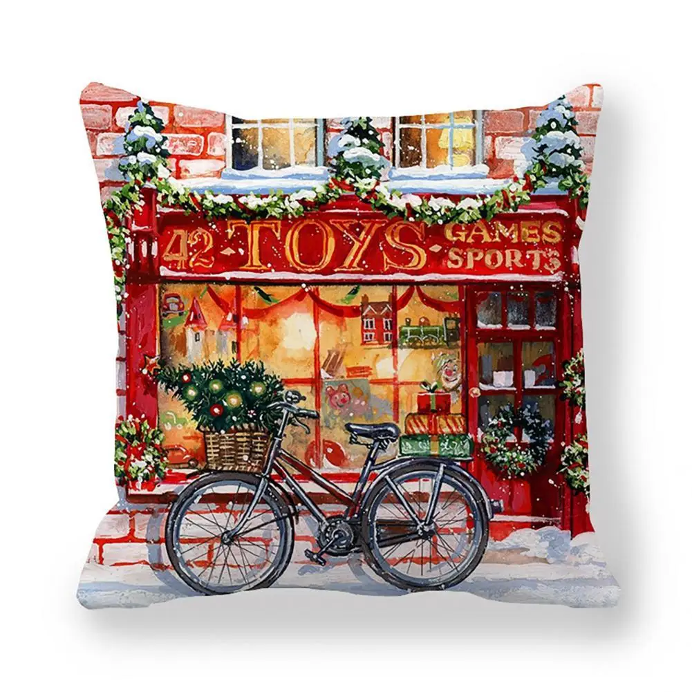 Cushion Cover Colorfast Throw Pillow Case Long-lasting Breathable Reliable Christmas Santa Claus Snowman Cushion Cover
Cushion Cover Colorfast Throw Pillow Case Long-lasting Breathable Reliable Christmas Santa Claus Snowman Cushion Cover