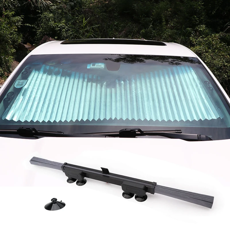 Retractable Windshield Sun Shade for Car, Large Sun Visor Protector Blocks 99% UV Rays, Auto Sunshade Fits Front Window
Retractable Windshield Sun Shade for Car, Large Sun Visor Protector Blocks 99% UV Rays, Auto Sunshade Fits Front Window