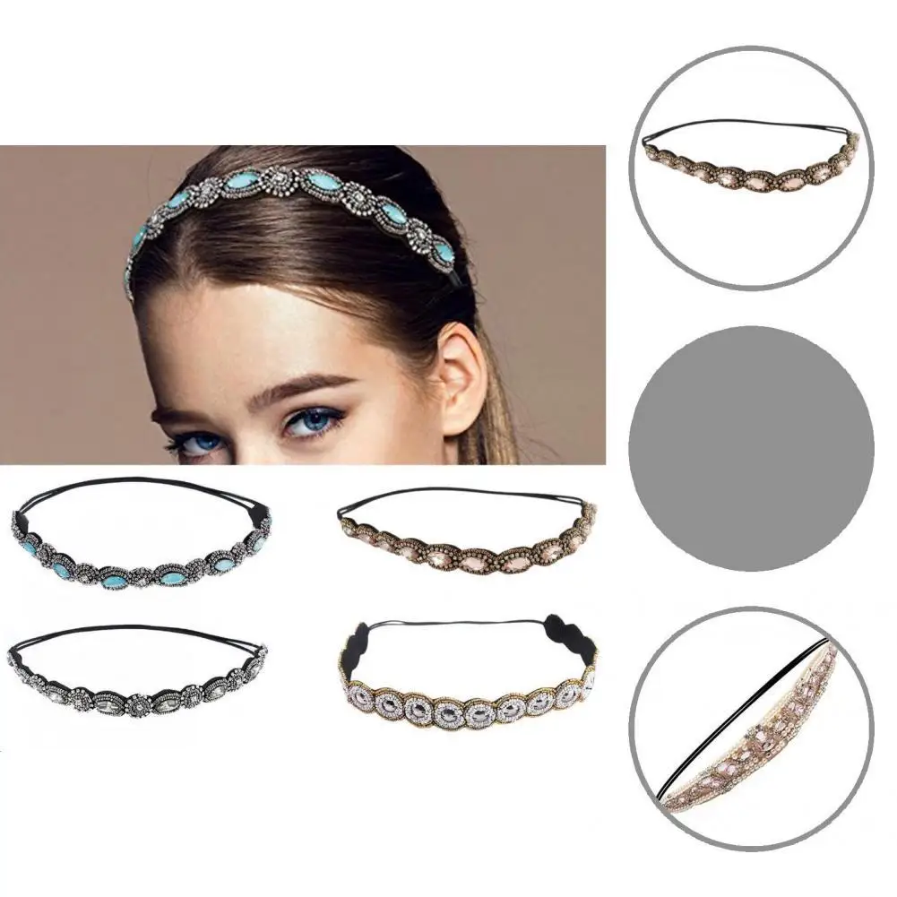 Wedding Headpiece Eye-catching Head Decor Exquisite Craftmanship Stretch Beaded Headbands Hair Bands for Female
Wedding Headpiece Eye-catching Head Decor Exquisite Craftmanship Stretch Beaded Headbands Hair Bands for Female