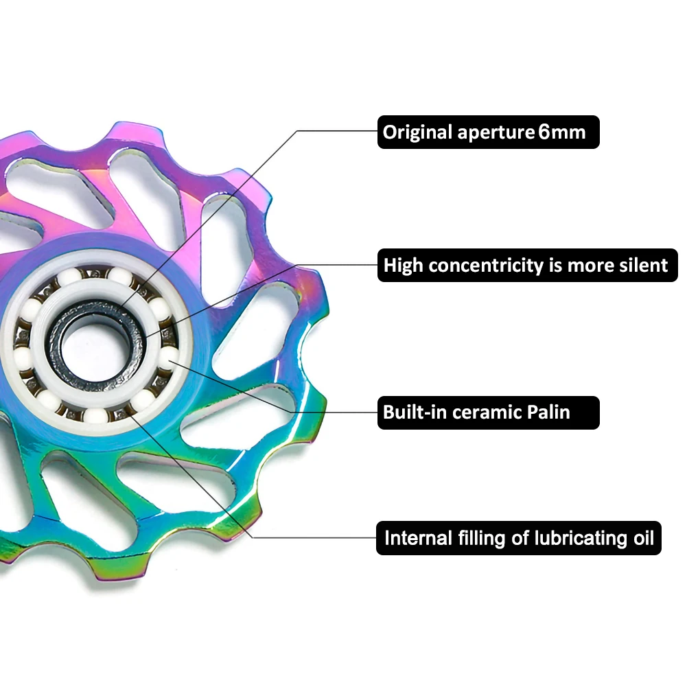 2pcs Rear Derailleur Pulley Ceramic Bearings Road Bike Ceramic Pulley 7005 Aluminum Alloy Rear Derailleur 11T/13T Bicycle Derail
2pcs Rear Derailleur Pulley Ceramic Bearings Road Bike Ceramic Pulley 7005 Aluminum Alloy Rear Derailleur 11T/13T Bicycle Derail