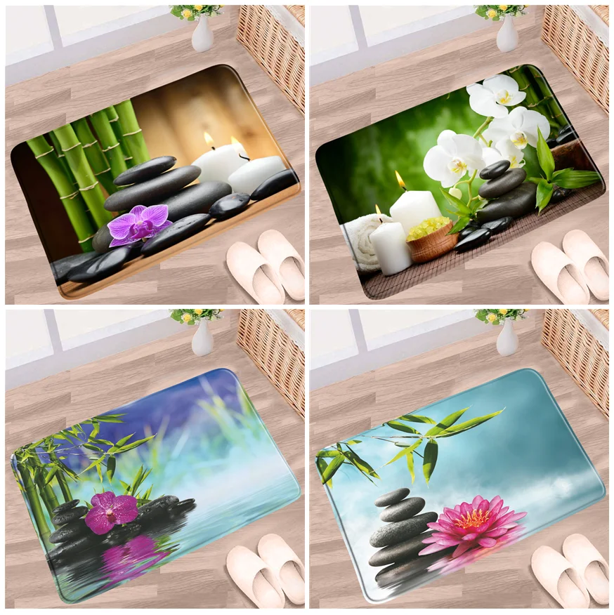 Zen Bath Mat Green Bamboo Butterfly Orchid Pebble Plant Pattern Non-slip Rug Flannel Home Decor Bathroom Kitchen Entrance Carpet
Zen Bath Mat Green Bamboo Butterfly Orchid Pebble Plant Pattern Non-slip Rug Flannel Home Decor Bathroom Kitchen Entrance Carpet