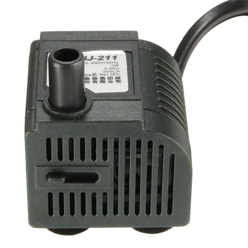 2W HJ211 Submersible Pump Aquarium Fish Tank Powerhead Fountain Water Hydroponic 220-240V/50Hz 200L/h Pump For Garden Watering
2W HJ211 Submersible Pump Aquarium Fish Tank Powerhead Fountain Water Hydroponic 220-240V/50Hz 200L/h Pump For Garden Watering