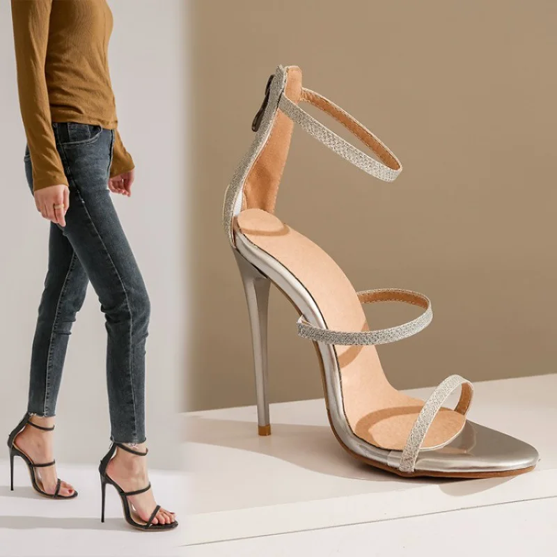 Fashion Women Sandals Bling 12.5cm High Heels Summer Slingbacks Women Shoes Wedding Stilettos Leather Sandalia
Fashion Women Sandals Bling 12.5cm High Heels Summer Slingbacks Women Shoes Wedding Stilettos Leather Sandalia