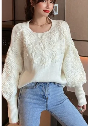 Spring Autumn Cashmere Sweaters Women Fashion Pullover Loose Knitted Tops Embroidered Jumper 2020 New Arrival Clothes
Spring Autumn Cashmere Sweaters Women Fashion Pullover Loose Knitted Tops Embroidered Jumper 2020 New Arrival Clothes