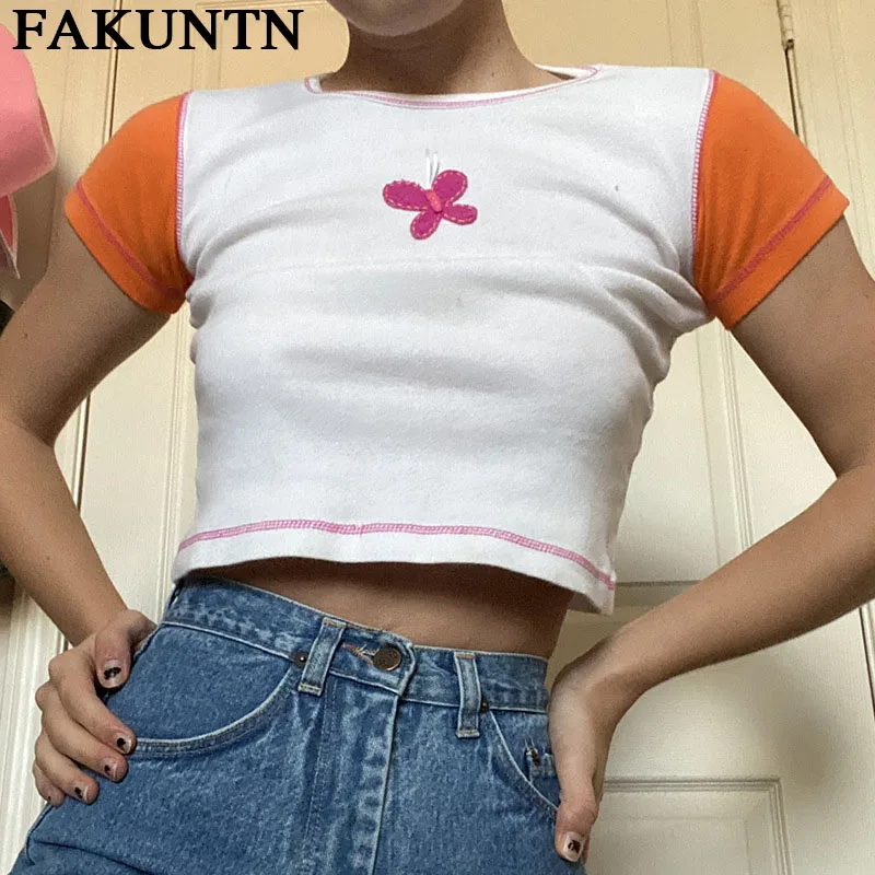 Y2K Crop Top Women Short Sleeve T-shirts 2021 Summer New Embroidery Round Neck Tee Kawaii Aesthetic Clothes Tshirt Cyber Y2K Top
Y2K Crop Top Women Short Sleeve T-shirts 2021 Summer New Embroidery Round Neck Tee Kawaii Aesthetic Clothes Tshirt Cyber Y2K Top