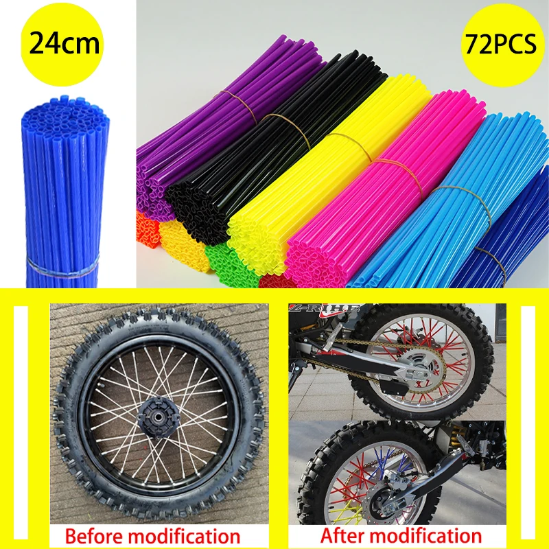 72pcs Motorcycle Bicycle Spoke Cover Skin Protector Wheel Rim Spokes Protective Covers Tube Wrap For Motocross Moto Mtb ATV Bike
72pcs Motorcycle Bicycle Spoke Cover Skin Protector Wheel Rim Spokes Protective Covers Tube Wrap For Motocross Moto Mtb ATV Bike