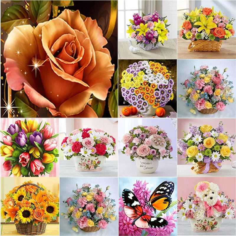5D DIY Diamond Painting Flower Basket Diamond Embroidery Scenery Cross Stitch Full Square Round Drill Home Decor Manual Art Gift
5D DIY Diamond Painting Flower Basket Diamond Embroidery Scenery Cross Stitch Full Square Round Drill Home Decor Manual Art Gift