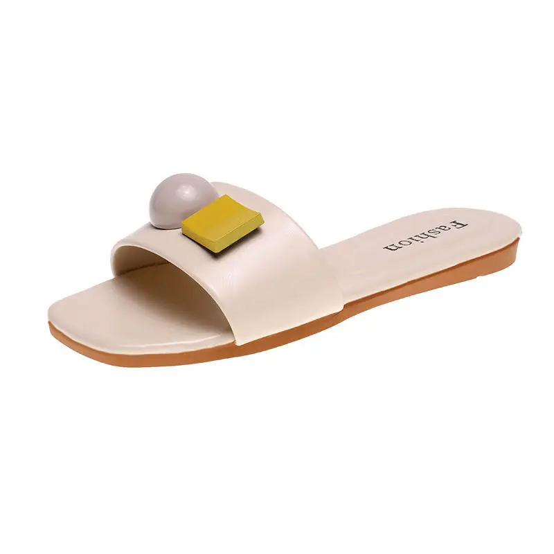 Women Fashion Slides Summer Soft Flat Bottom Candy Button Slippers New Style Beach Shoes
Women Fashion Slides Summer Soft Flat Bottom Candy Button Slippers New Style Beach Shoes