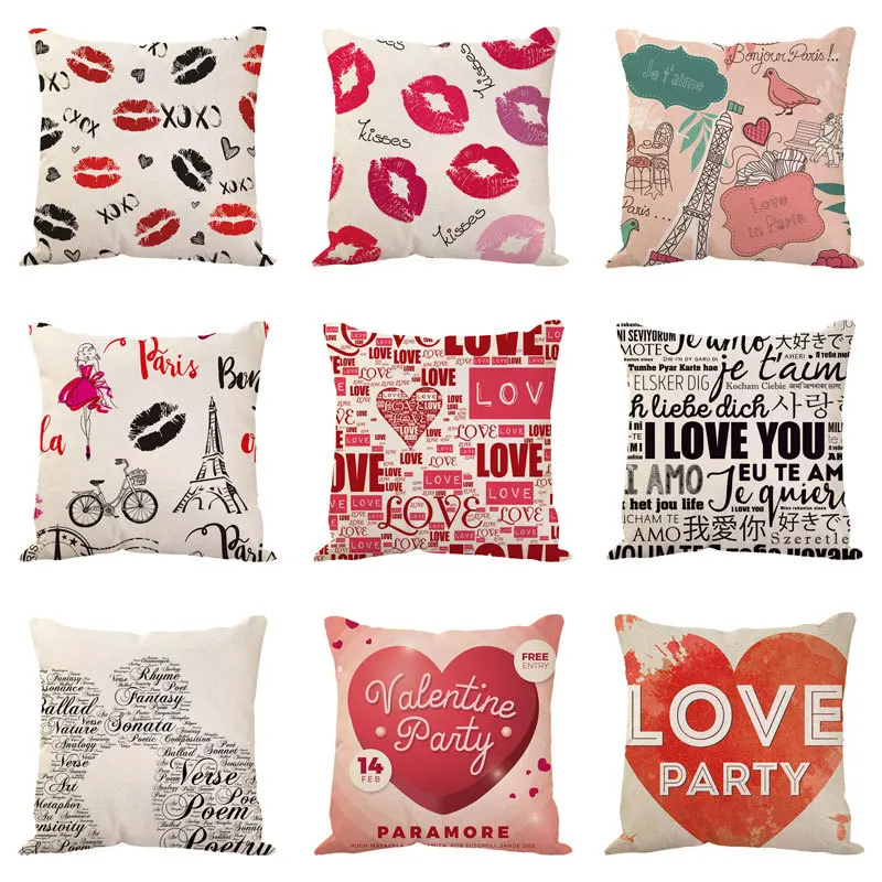 Valentine's Day Decorative Pillowcase Letter pattern Throw Pillow Case Love Pillow Cover Sofa pillow kussensloop
Valentine's Day Decorative Pillowcase Letter pattern Throw Pillow Case Love Pillow Cover Sofa pillow kussensloop