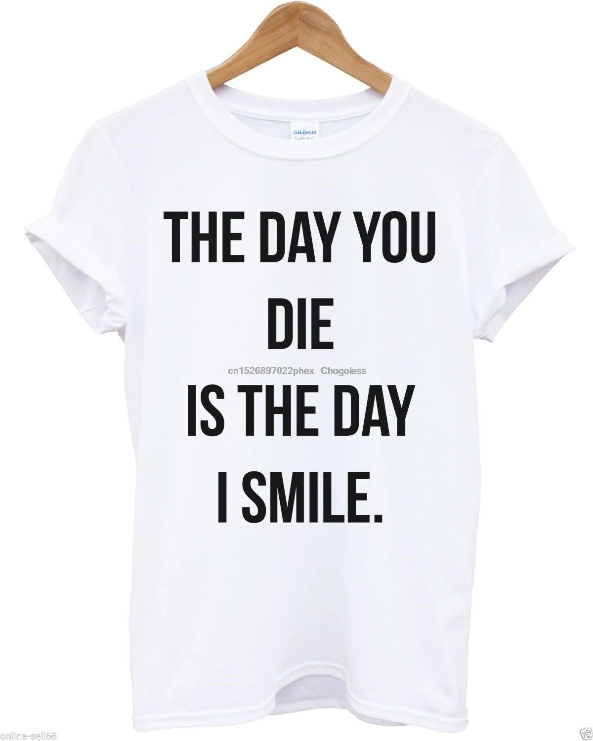 Смешная футболка с надписью The Day You Die Is I Smile|Мужские футболки| |