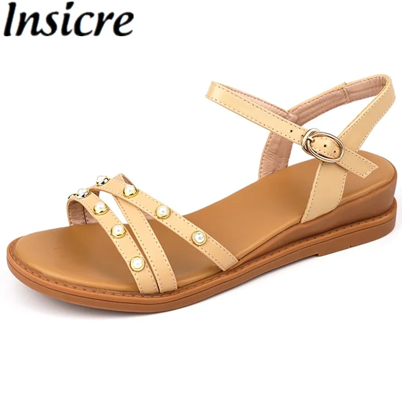 Женские сандалии-гладиаторы на танкетке Insicre, натуральная кожа, открытый носок, жемчуг, декоративная обувь с ремешком и пряжкой, бежевые, на ...
Женские сандалии-гладиаторы на танкетке Insicre, натуральная кожа, открытый носок, жемчуг, декоративная обувь с ремешком и пряжкой, бежевые, на ...