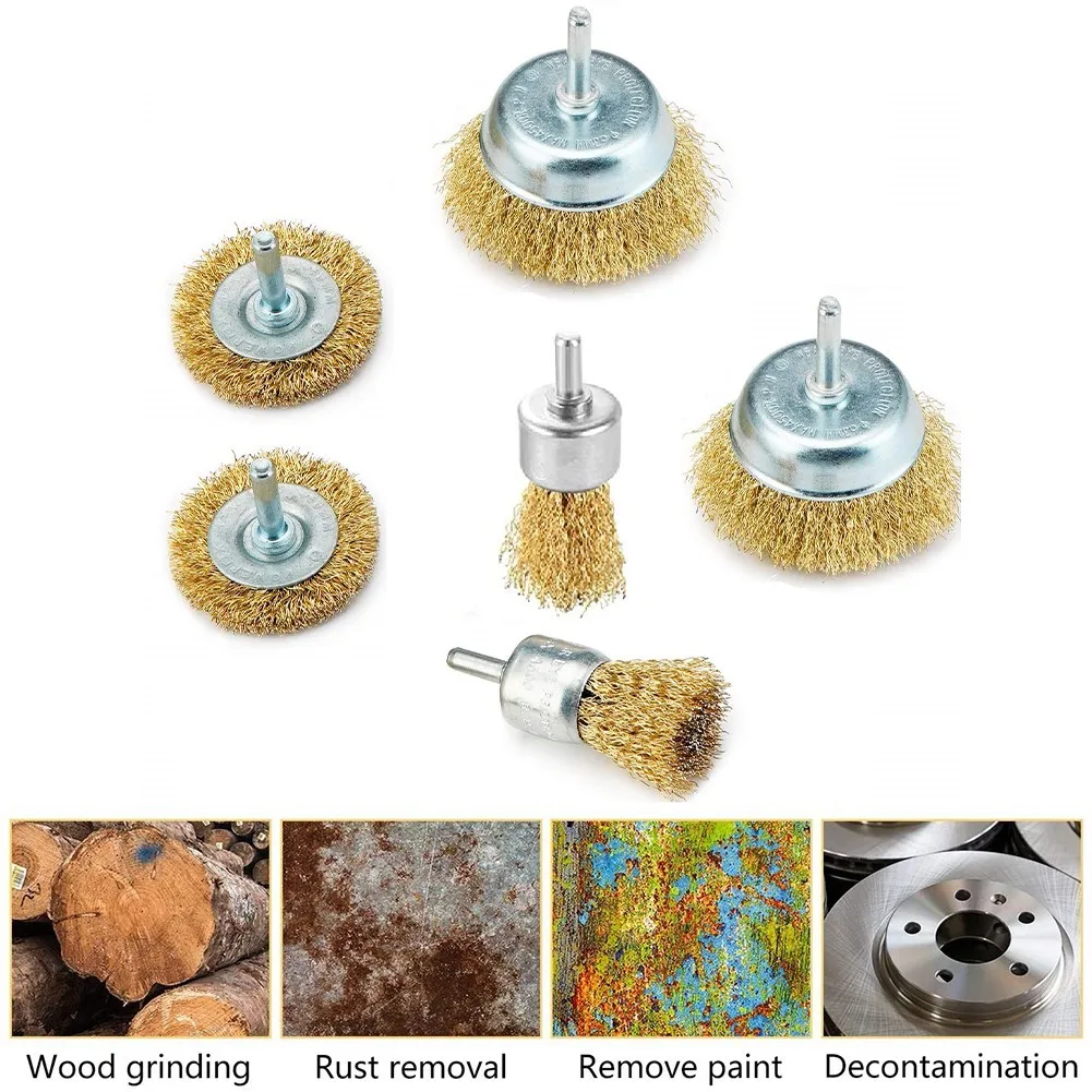 6 Pcs Crimped Wire Wheel Cup Brush Set Universal Tools Set For Power Drill Rust Removal Stripping And Abrasive
6 Pcs Crimped Wire Wheel Cup Brush Set Universal Tools Set For Power Drill Rust Removal Stripping And Abrasive