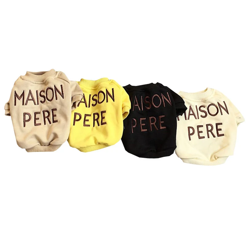 2020 new spring and autumn Terry cotton embroidered letter dog clothes Teddy small dog man pet parent-child fashion
2020 new spring and autumn Terry cotton embroidered letter dog clothes Teddy small dog man pet parent-child fashion