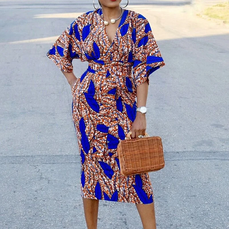 Женское модное платье до середины икры с принтом и глубоким v-образным вырезом, рукав до середины икры, платье на бретелях с карманами, S-XL
Женское модное платье до середины икры с принтом и глубоким v-образным вырезом, рукав до середины икры, платье на бретелях с карманами, S-XL