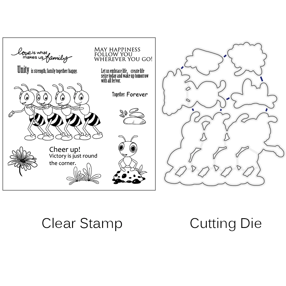 Ant Metal Cutting Dies Clear Stamps Mold For DIY Scrapbooking Cards Making Decorate Crafts
Ant Metal Cutting Dies Clear Stamps Mold For DIY Scrapbooking Cards Making Decorate Crafts