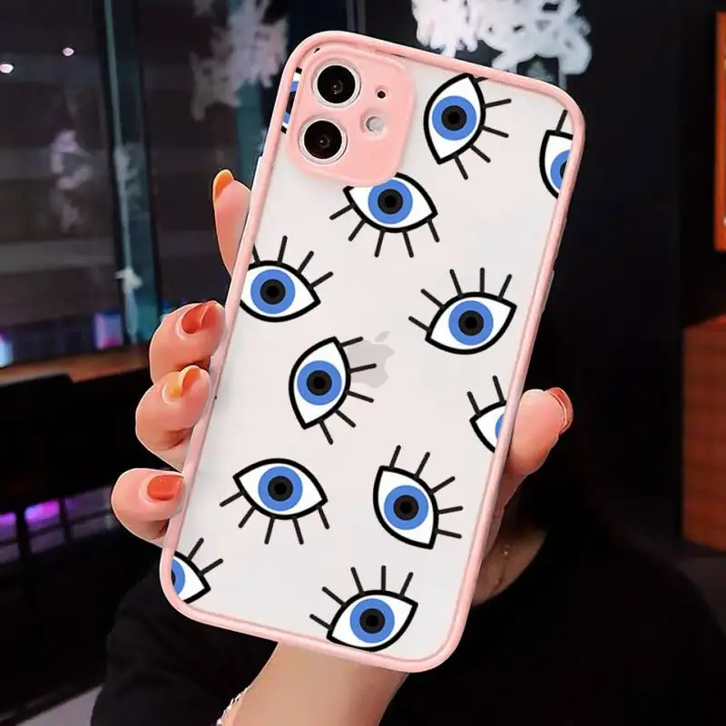 Turkish lucky Blue Evil Eye Abstract Phone Case For iPhone 12 11 Mini Pro XR XS Max 7 8 Plus X Matte transparent Pink Back Cover
Turkish lucky Blue Evil Eye Abstract Phone Case For iPhone 12 11 Mini Pro XR XS Max 7 8 Plus X Matte transparent Pink Back Cover