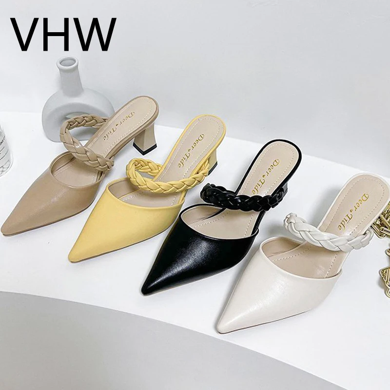 2021 Summer New Women Slippers Fashion Flat Pointed Toe Mules Shoes Elegant Leather High Heels Slides Women Zapatos De Muje
2021 Summer New Women Slippers Fashion Flat Pointed Toe Mules Shoes Elegant Leather High Heels Slides Women Zapatos De Muje