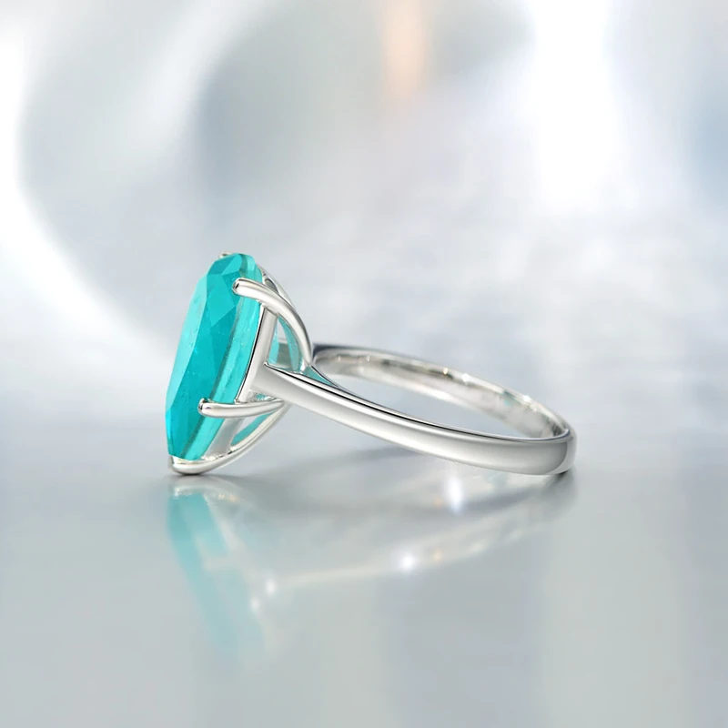 Knobspin 100% 925 Sterling Silver Paraiba Tourmaline Engagement Rings For Women Sparkling High Carbon Diamond Fine Jewelry Gift
Knobspin 100% 925 Sterling Silver Paraiba Tourmaline Engagement Rings For Women Sparkling High Carbon Diamond Fine Jewelry Gift