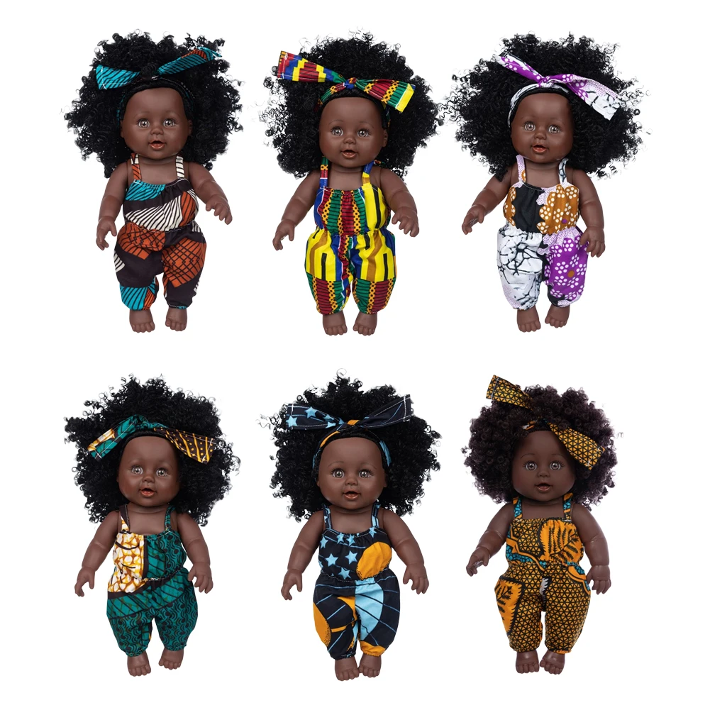 30cm Vinyl DIY Dress Up African Girl Lifelike Baby Dolls Childrens Birthday Surprise African Black Girl Toys 
30cm Vinyl DIY Dress Up African Girl Lifelike Baby Dolls Childrens Birthday Surprise African Black Girl Toys