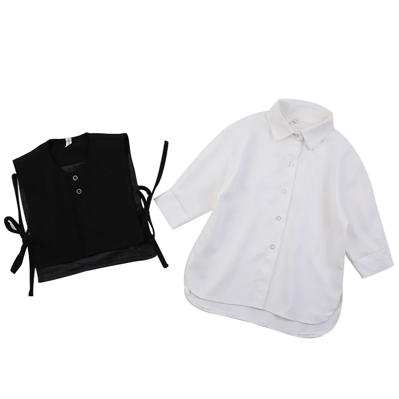 Girls' Shirt Two-Piece Vest Set Autumn 2020 New Baby Suit Children's Clothing Fashion
Girls' Shirt Two-Piece Vest Set Autumn 2020 New Baby Suit Children's Clothing Fashion