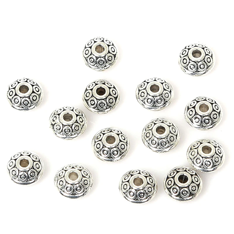 50pcs Tibetan Silver Color Metal Spacer Beads UFO Shape Loose Beads For Jewelry Making DIY Bracelet Charms 4 Colors
50pcs Tibetan Silver Color Metal Spacer Beads UFO Shape Loose Beads For Jewelry Making DIY Bracelet Charms 4 Colors