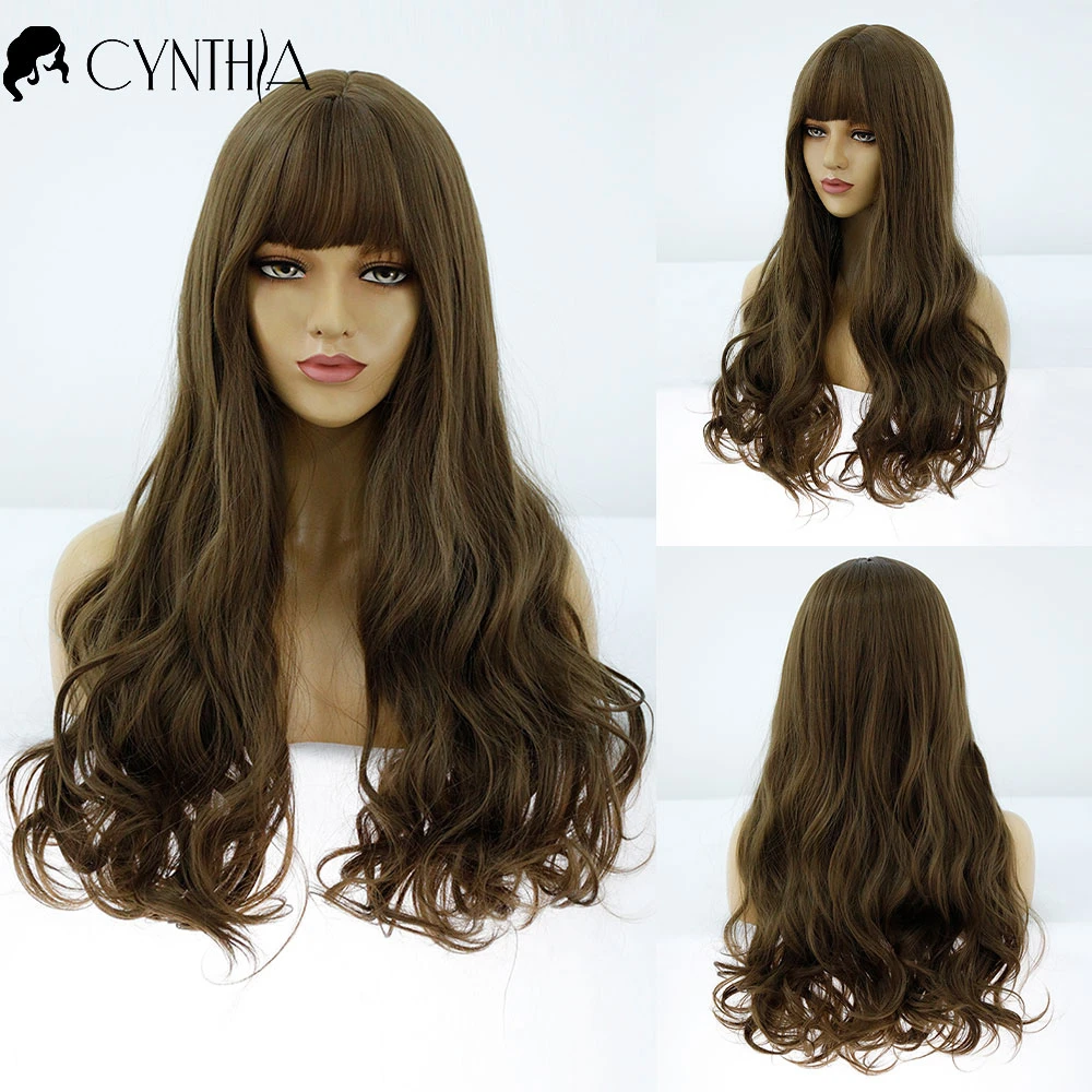 Ombre Wave Daily Synthetic Wigs With Bangs Long Hair For Black White Women Heat Resistant Natural Cosplay Fiber Wavy Wig
Ombre Wave Daily Synthetic Wigs With Bangs Long Hair For Black White Women Heat Resistant Natural Cosplay Fiber Wavy Wig