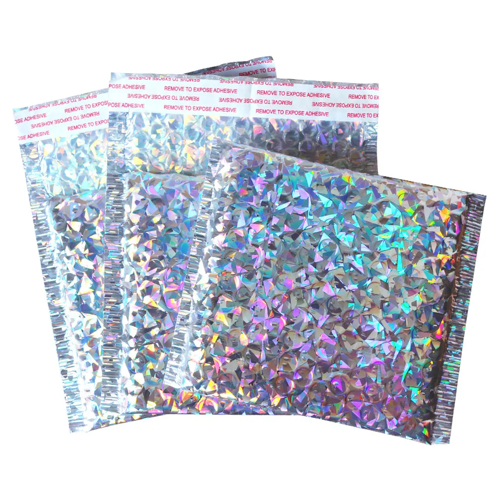 Speedy Mailers 17 Sizes 10PCS/Pack Shipping Bubble Laser Silver Padded Envelopes Gift Bag Mailing Envelope | Канцтовары для офиса