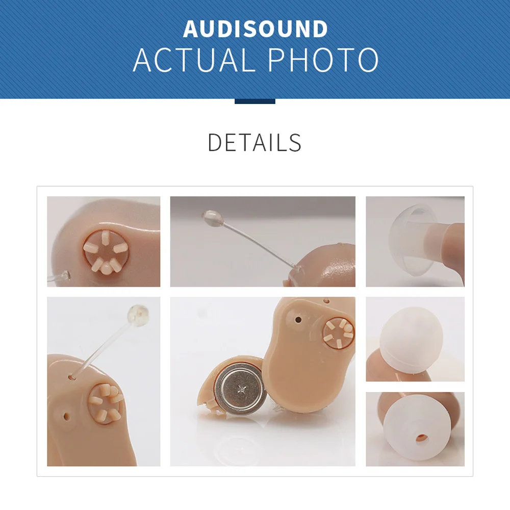 Слуховой аппарат мини-размера усилитель звука беспроводной слуховой для пожилых