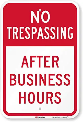 Wall Art Decor 12x16 No Trespassing After Business Hours Caution Sign Warning Tin Metal Sign
Wall Art Decor 12x16 No Trespassing After Business Hours Caution Sign Warning Tin Metal Sign