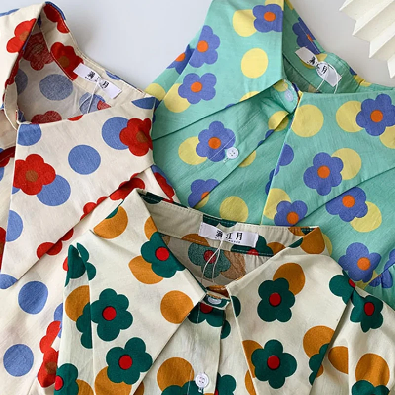 EBAIHUI Flower Print Blouse Sweet Girls Puff Sleeve Shirts 2021 Summer Tops Female Loose Casual Shirt Turn Down Collar Blouse
EBAIHUI Flower Print Blouse Sweet Girls Puff Sleeve Shirts 2021 Summer Tops Female Loose Casual Shirt Turn Down Collar Blouse