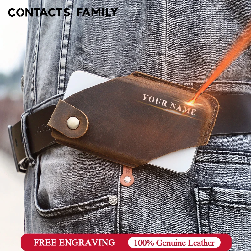 CONTACT'S FAMILY 100% Genuine Leather Men Phone Holster Case for iPhone 13 Pro MAX 12 11 5.4-6.7 inch Cellphone Belt Waist Bag
CONTACT'S FAMILY 100% Genuine Leather Men Phone Holster Case for iPhone 13 Pro MAX 12 11 5.4-6.7 inch Cellphone Belt Waist Bag