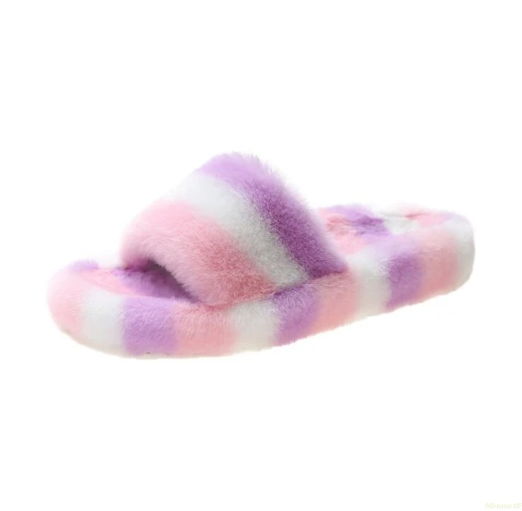 2021 Hot Sale Rainbow single layer fur slippers female color fall/winter new large size slippers double home warm slippers 35-42
2021 Hot Sale Rainbow single layer fur slippers female color fall/winter new large size slippers double home warm slippers 35-42