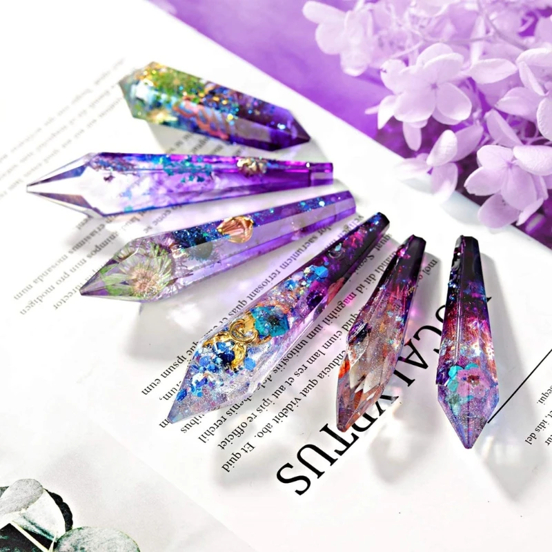 18Pcs Resin Pendulum Molds Silicone Quartz Crystal Molds with 20cs Metal Bead Epoxy UV Resin Molds Jewelry Tools
18Pcs Resin Pendulum Molds Silicone Quartz Crystal Molds with 20cs Metal Bead Epoxy UV Resin Molds Jewelry Tools