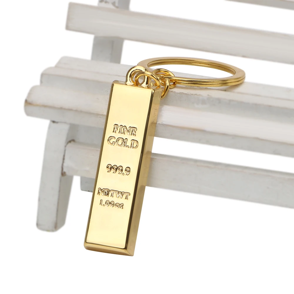 Key Chain Bullion Key Rings Metal Key Holder Auto Accessories Creative Gold Bar Keychain Car-styling Car Keyring
Key Chain Bullion Key Rings Metal Key Holder Auto Accessories Creative Gold Bar Keychain Car-styling Car Keyring