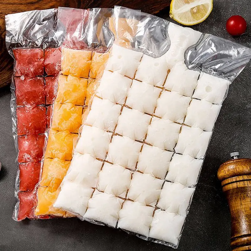 10pcs/pack Ice Cube Mold Disposable Self-Sealing Ice Cube Bags Transparent Faster Freezing Ice-making Mold Bag Kitchen Gadgets
10pcs/pack Ice Cube Mold Disposable Self-Sealing Ice Cube Bags Transparent Faster Freezing Ice-making Mold Bag Kitchen Gadgets