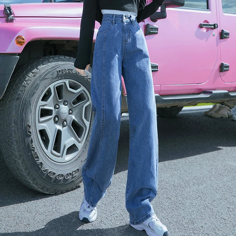 Varofi High quality jeans women drape feel loose high waist straight tube wide leg pants fall woman jeans wide leg jeans mom
Varofi High quality jeans women drape feel loose high waist straight tube wide leg pants fall woman jeans wide leg jeans mom