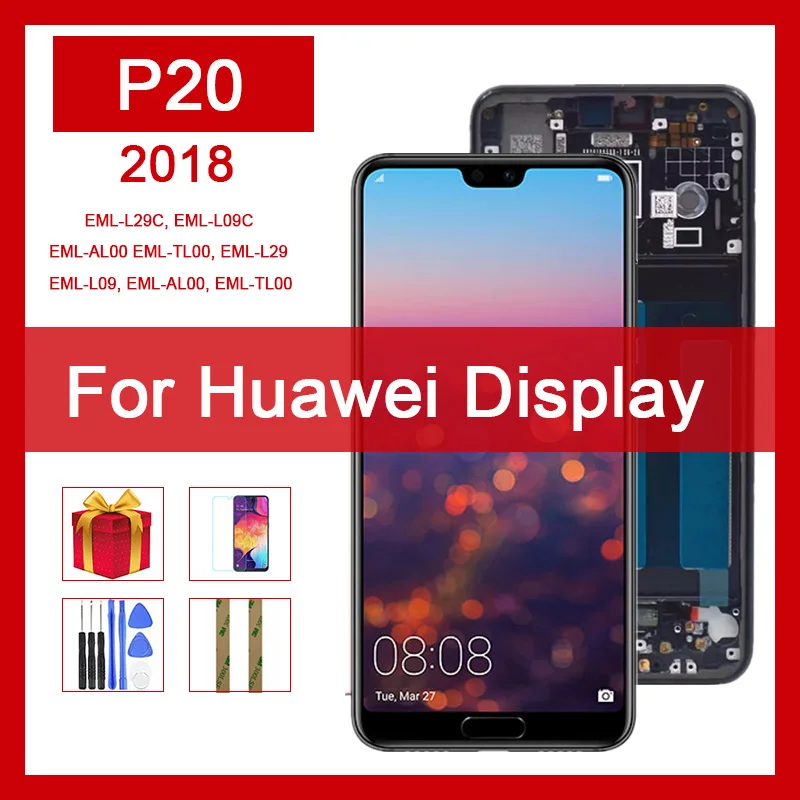 ЖК-дисплей с сенсорным экраном 2018 дюйма, для Huawei P20 5,8, EML L29C, L09C, AL00, TL00, L29, L09
ЖК-дисплей с сенсорным экраном 2018 дюйма, для Huawei P20 5,8, EML L29C, L09C, AL00, TL00, L29, L09