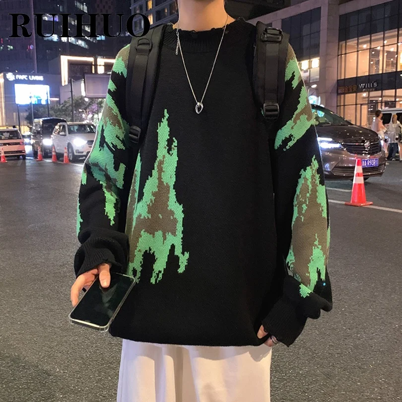 RUIHUO Vintage Knitted Sweater Men Fashion Hip Hop Streetwear Pullover Men Sweater Harajuku 2XL 2021 Autumn Winter New Arrivals
RUIHUO Vintage Knitted Sweater Men Fashion Hip Hop Streetwear Pullover Men Sweater Harajuku 2XL 2021 Autumn Winter New Arrivals