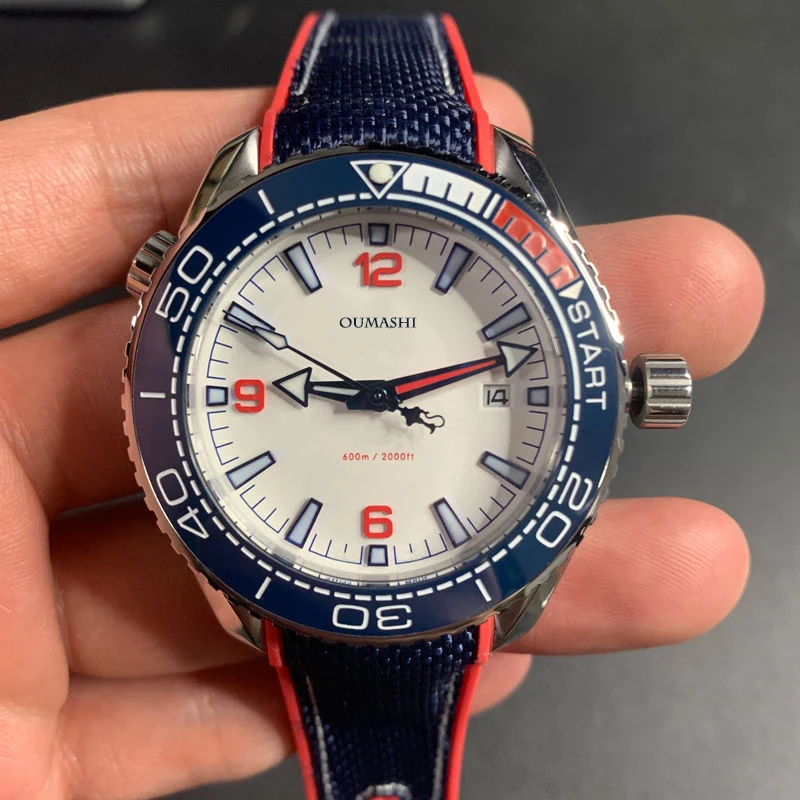 OUMASHI Men's Automatic Watch 42mm Ceramic Bezel Stainless Steel Luminous Waterproof White Dial Mechanical Rubber Strap
OUMASHI Men's Automatic Watch 42mm Ceramic Bezel Stainless Steel Luminous Waterproof White Dial Mechanical Rubber Strap