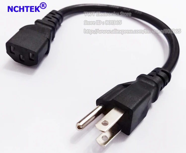 NCHTEK шнур питания США гнездо 3 зубцов C13/5 15P Nema 5 контактный штекер к адаптерному