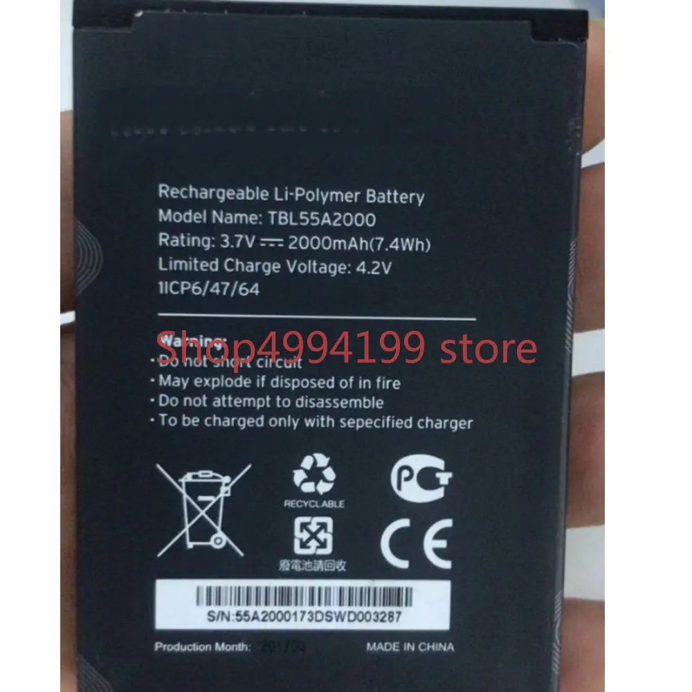 NEW 7.4WH 2000MAH 3.7V TBL55A2000 battery for TP-LINK M7310 wifi Mobile phone BATTERY
NEW 7.4WH 2000MAH 3.7V TBL55A2000 battery for TP-LINK M7310 wifi Mobile phone BATTERY