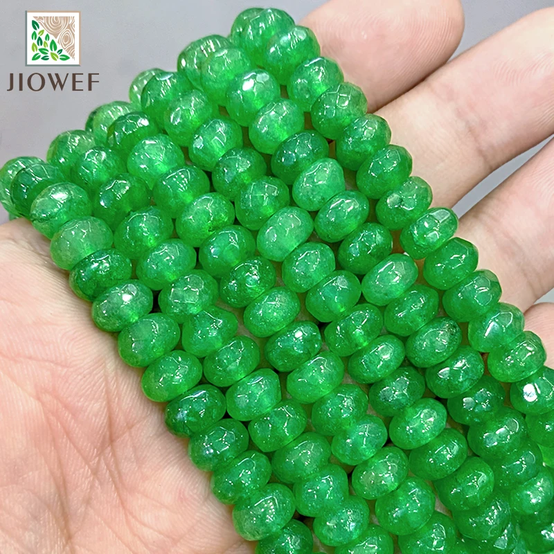 Natural Stone Beads Faceted Transparent Green Jasper Rondelle Spacer Loose Beads for Jewelry Making Accessories 15'' Strand 8mm
Natural Stone Beads Faceted Transparent Green Jasper Rondelle Spacer Loose Beads for Jewelry Making Accessories 15'' Strand 8mm