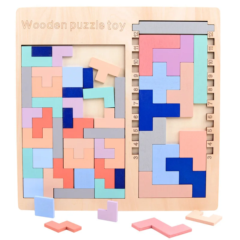 4 in 1 Colorful 3D Puzzle Wooden Tangram Math Toy Tetris Game Children Preschool Magination Intellectual Educational Toy for Kid
4 in 1 Colorful 3D Puzzle Wooden Tangram Math Toy Tetris Game Children Preschool Magination Intellectual Educational Toy for Kid