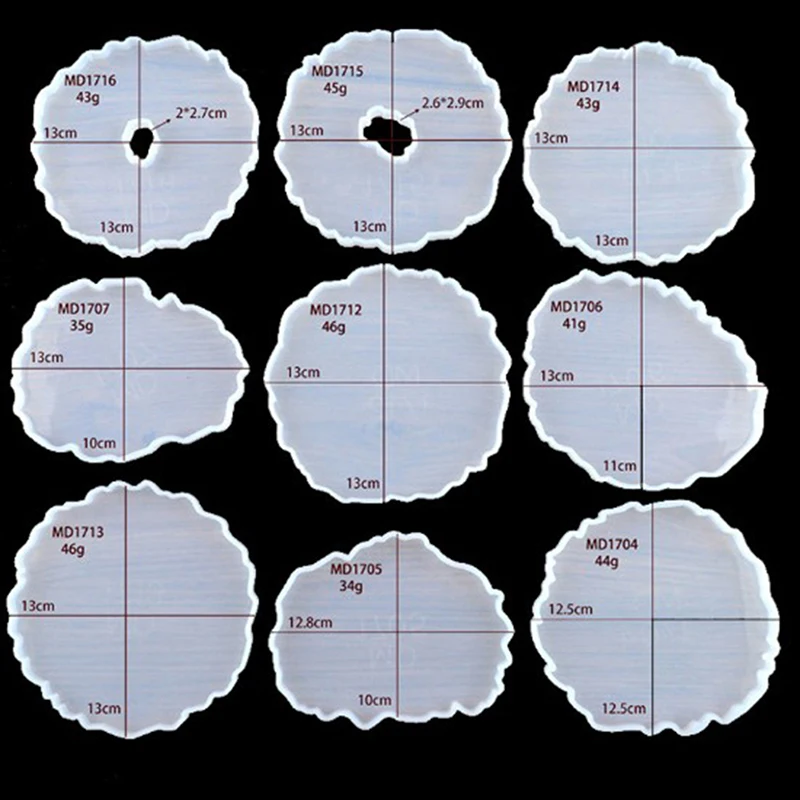 4pcs DIY Decorative Crafts Baking Tray Base Round Epoxy Resin Silicone Coaster Molds Set For Jewelry Making
4pcs DIY Decorative Crafts Baking Tray Base Round Epoxy Resin Silicone Coaster Molds Set For Jewelry Making