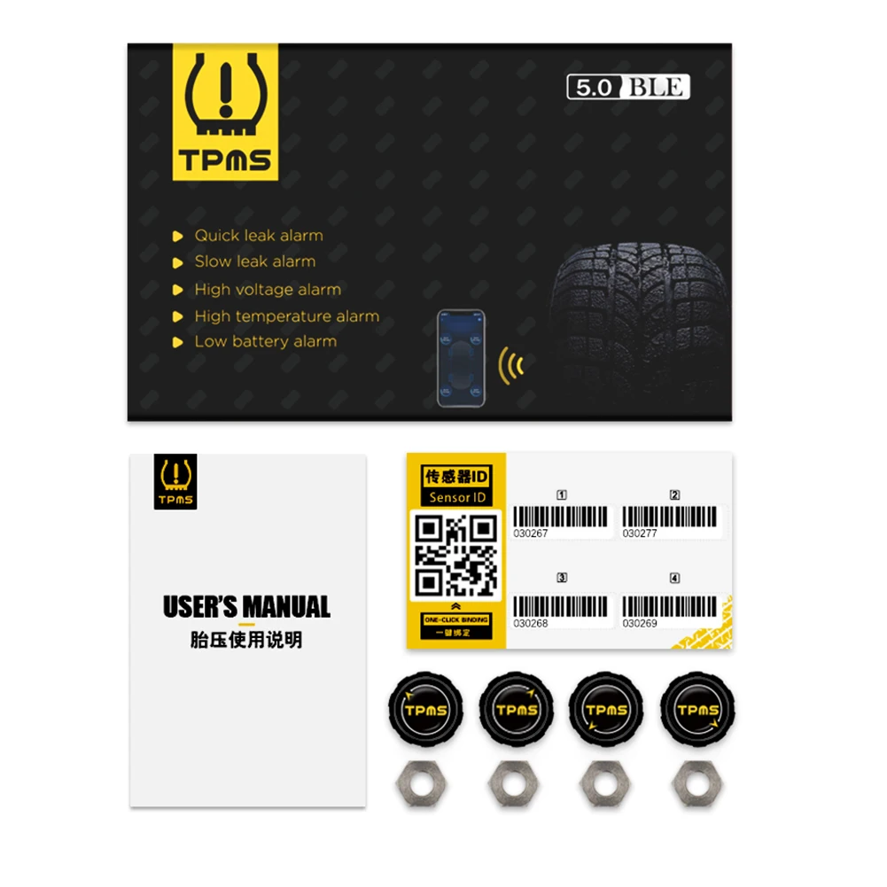 VODOOL C01 5.0 TPMS Car Tire Pressure Monitor System With 4 Sensors For iOS Android Mobile Phone APP Monitoring Alarm
VODOOL C01 5.0 TPMS Car Tire Pressure Monitor System With 4 Sensors For iOS Android Mobile Phone APP Monitoring Alarm