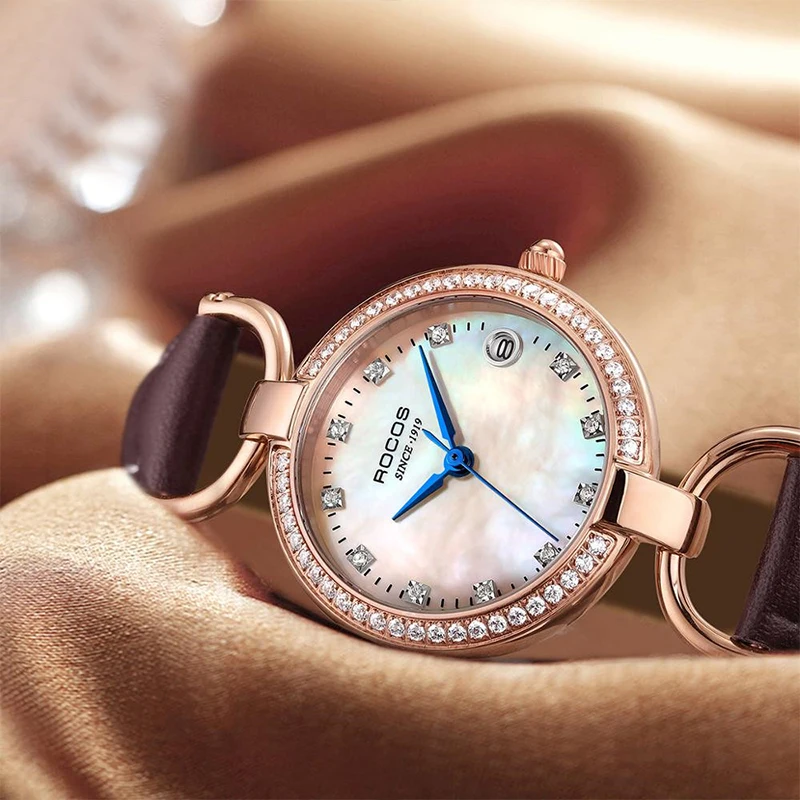 New Ladies Quartz Watch Waterproof Fashion Diamante Shell Rose Gold Leather Strap Round Watch Zegarek Damski
New Ladies Quartz Watch Waterproof Fashion Diamante Shell Rose Gold Leather Strap Round Watch Zegarek Damski
