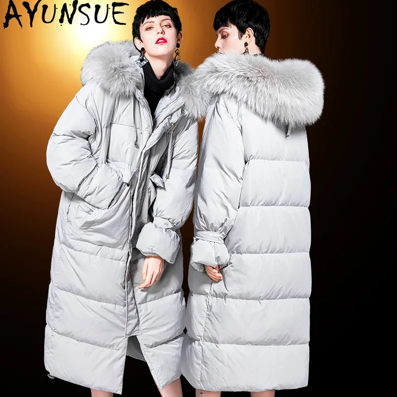 90% White Duck Down Jacket Female Long Parkas 2020 Winter Coat Women raccoon dog fur collar down jackets for women KJ5876
90% White Duck Down Jacket Female Long Parkas 2020 Winter Coat Women raccoon dog fur collar down jackets for women KJ5876